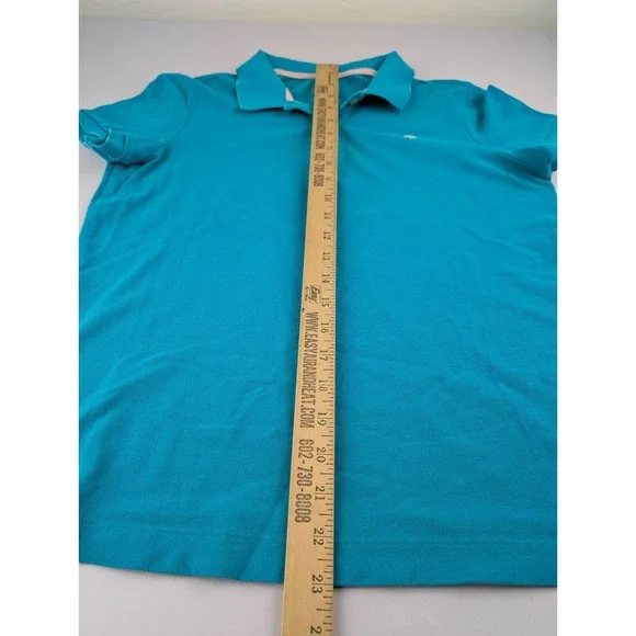 Lilly Pulitzer Teal Resort Fit Polo Shirt Top Women's Small 100% Cotton - Picture 9 of 10